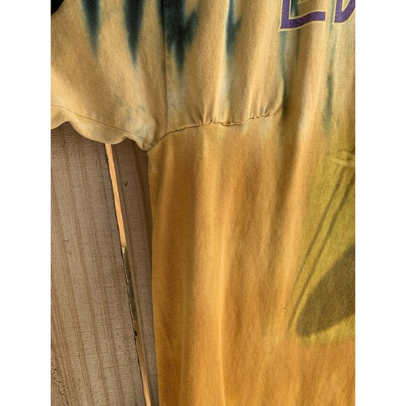 Vintage Y2K Liquid Blue Led Zeppelin Crop Circles Tie Dye T-Shirt XL - Picture 8 of 10